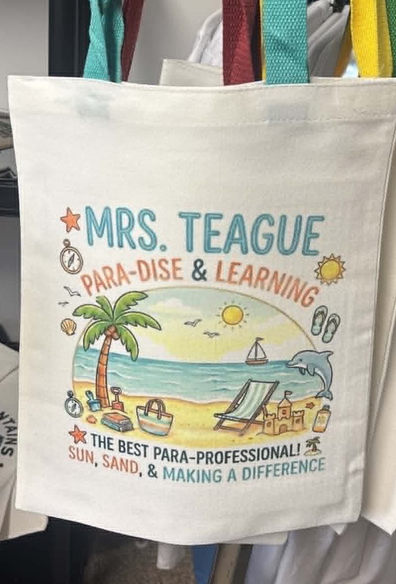 Custom para-professional tote — Mrs. Teague